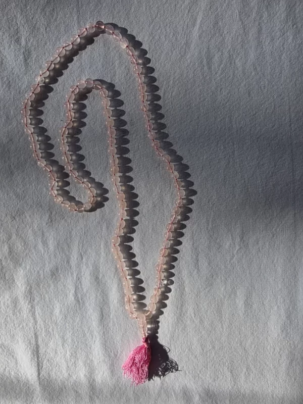 rose mala Rose Quartz Mala Necklace