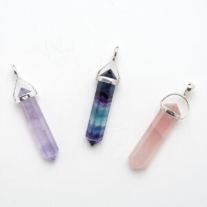 Points Pendant / (small DT) Ass stones / sterling silver