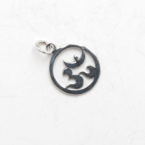Charm / Om Circle / Sterling Silver
