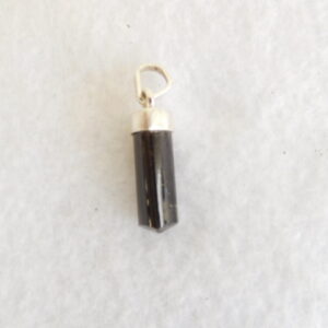 Pendant / Black Tourmaline Capped / sterling silver