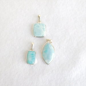 Pendant / Larimar /sterling silver