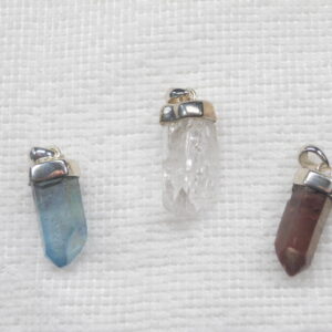Points Pendants Capped /  Ass Stones / Sterling Silver