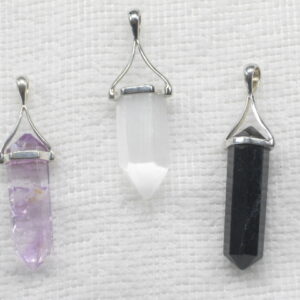 Point Pendants / Medium Ass Stones / Sterling Silver