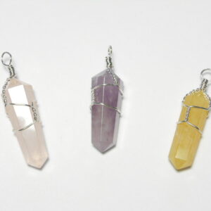 Point pendants / Wire Wrap Points / ass. stones